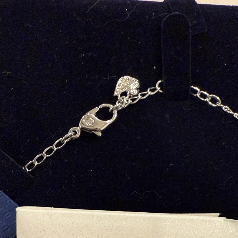 Swarovski Cherie Pink and Silver Floral Necklace - Picture 4 of 4